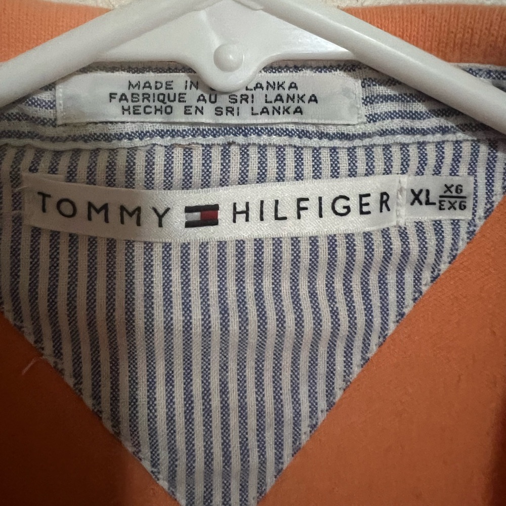 TOMMY HILFIGER Classic Sleeveless Summer Casual Polo Shirt Orange Women's‎ Sz XL - Picture 3 of 6